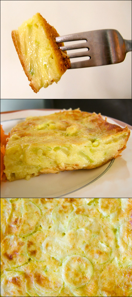 Gâteau Invisible Courgettes Safran et Parmesan